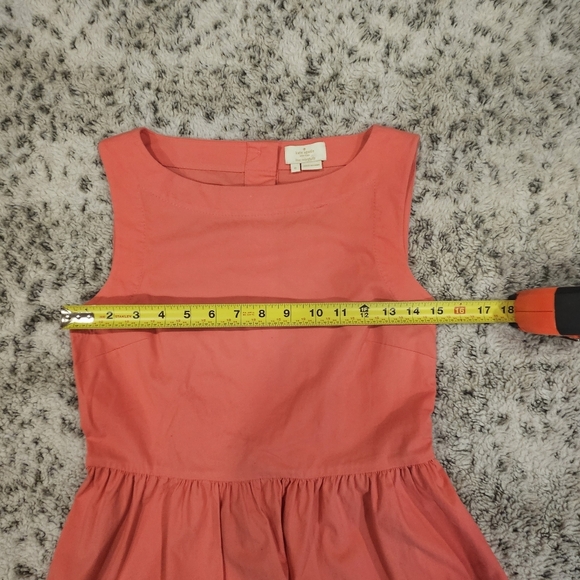 Kate Spade SZ 0 Fairy Pink Coral Sleeveless Peplum Top Side Zip Back Button Up - Picture 5 of 9